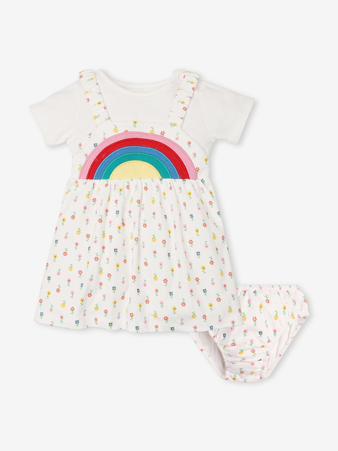 

Ed-a-Mamma Baby Printed A-line Dress, White
