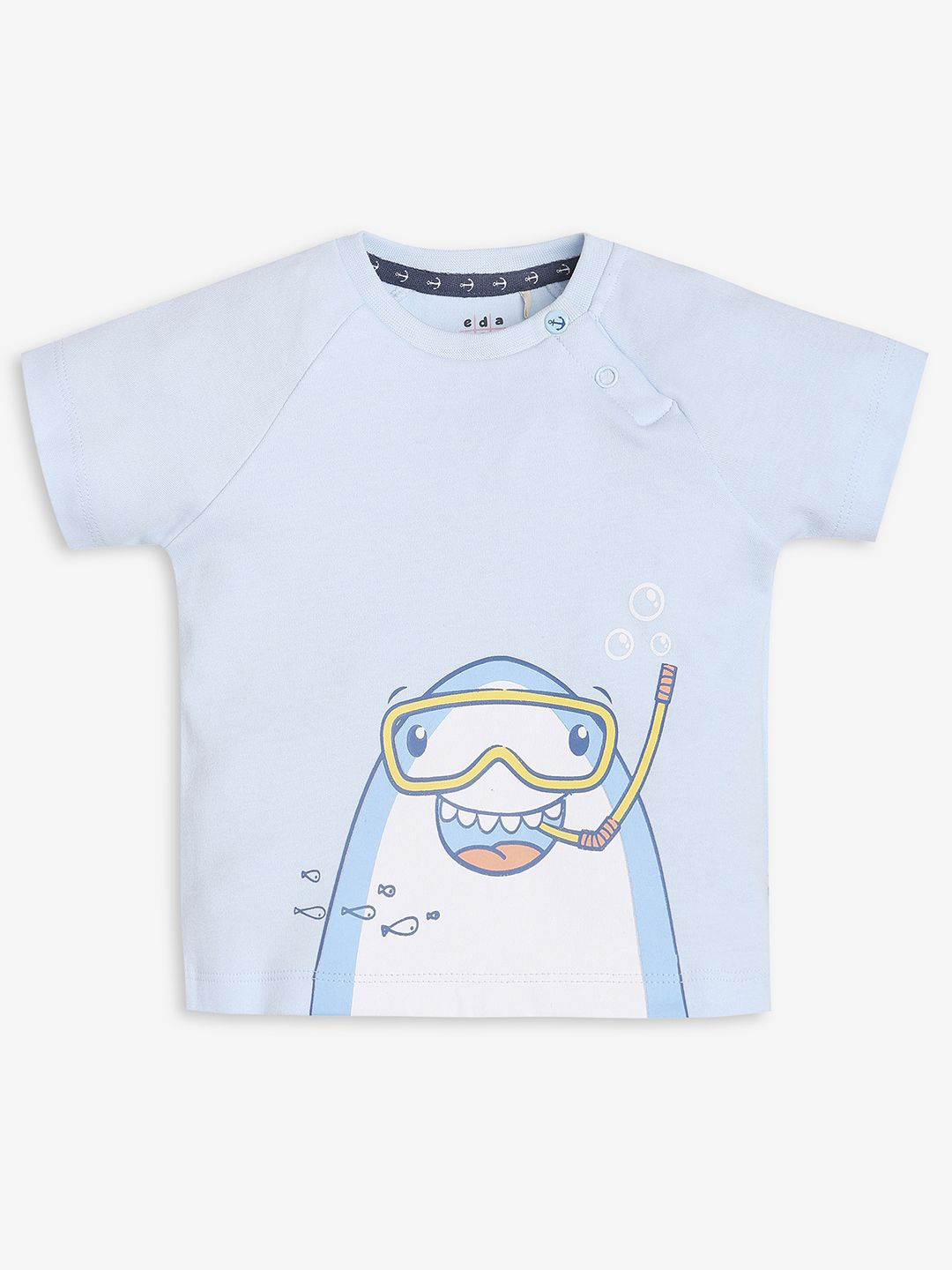 

Ed-a-Mamma Baby Boys Graphic Printed Round Neck T-shirt, Blue
