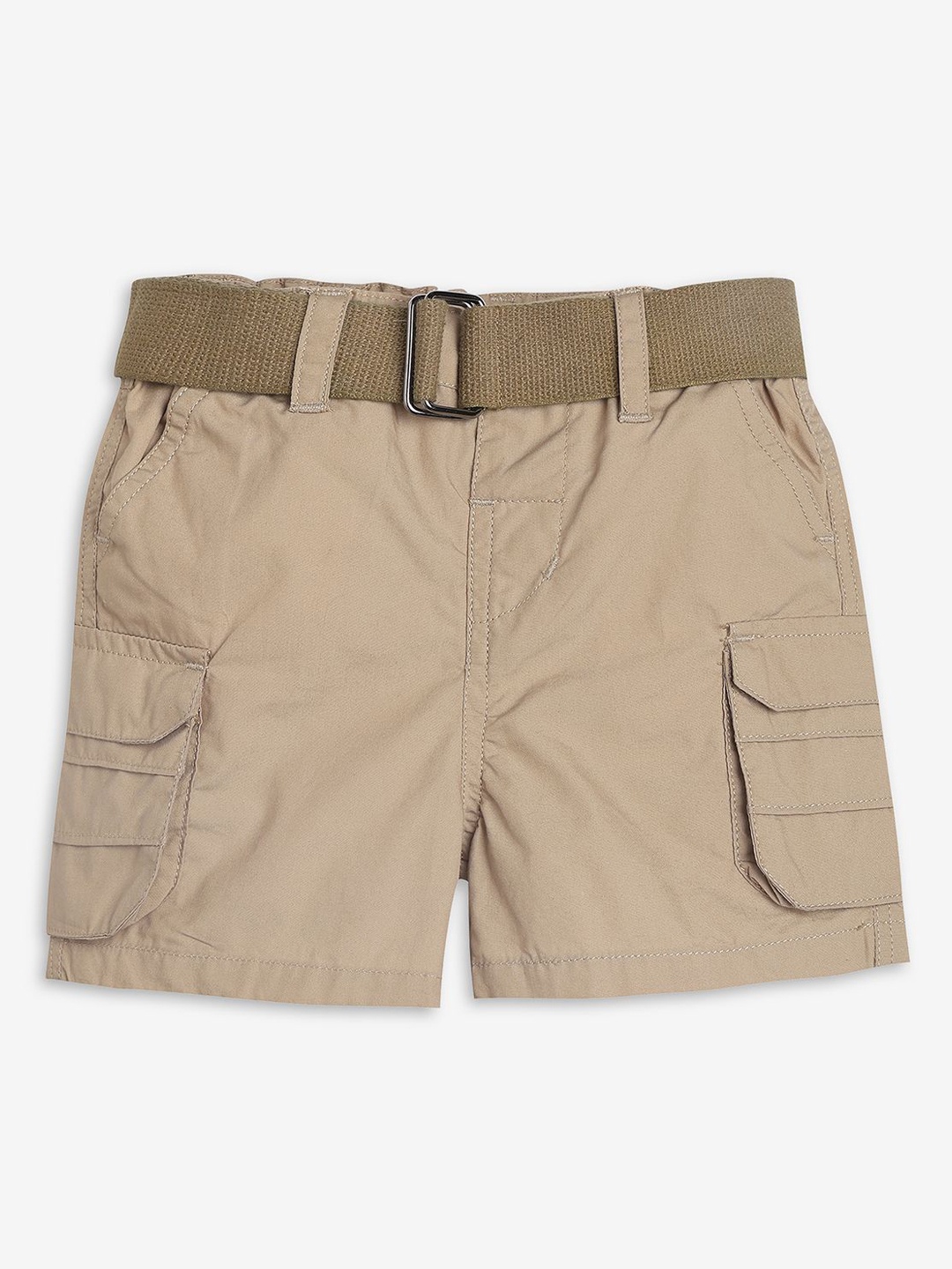 

Ed-a-Mamma Baby Boys Mid-Rise Cotton Cargo Shorts, Beige