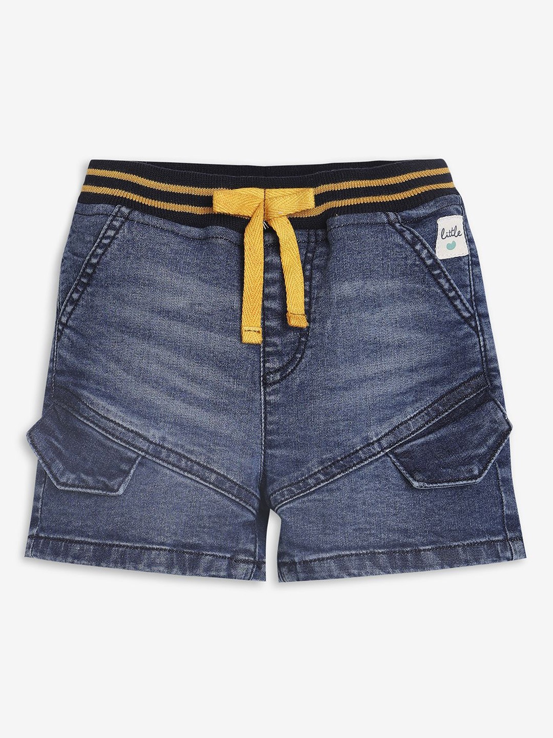 

Ed-a-Mamma Baby Boys Washed Denim Denim Shorts, Blue