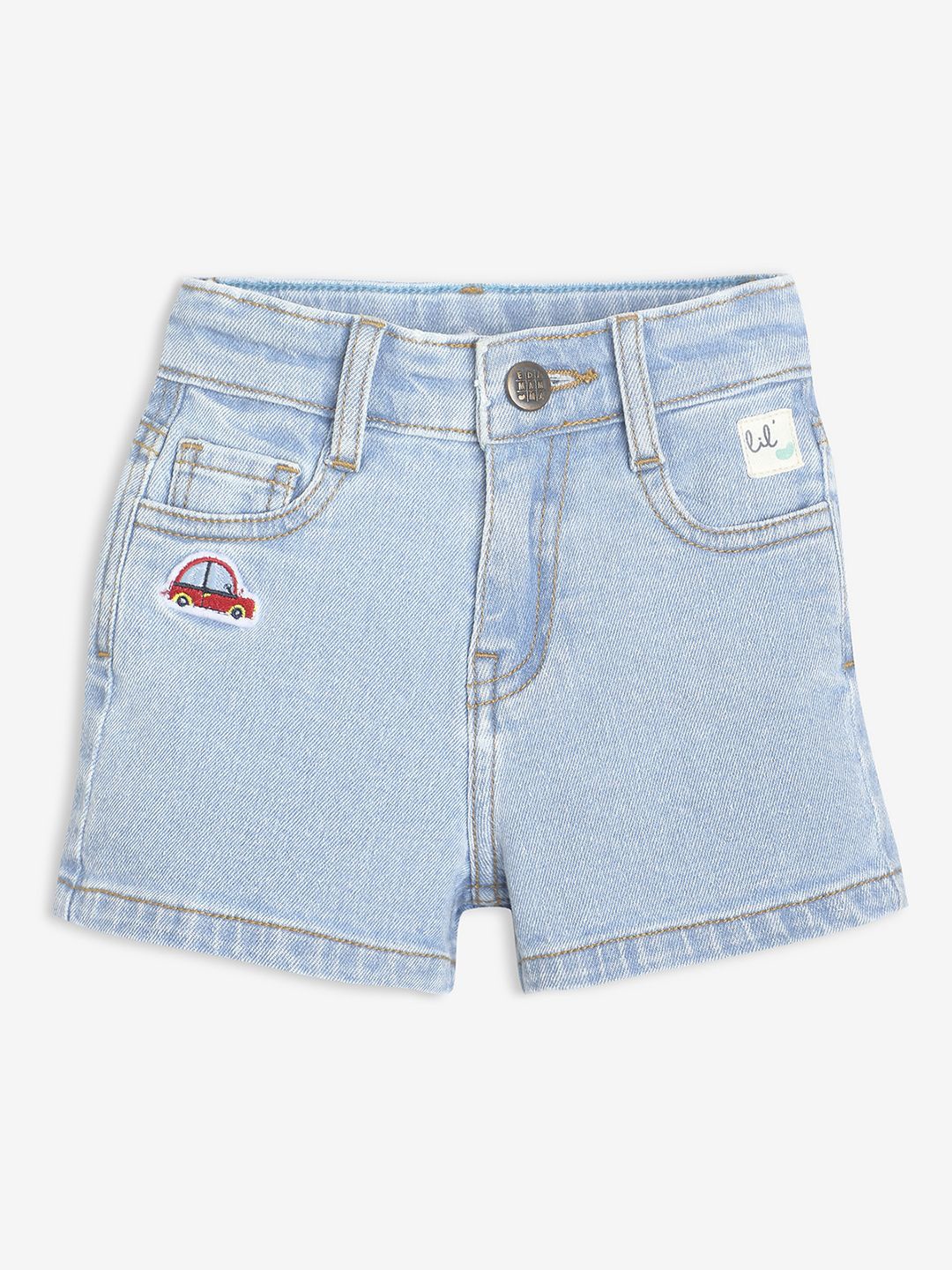 

Ed-a-Mamma Baby Boys Mid-Rise Denim Shorts, Blue