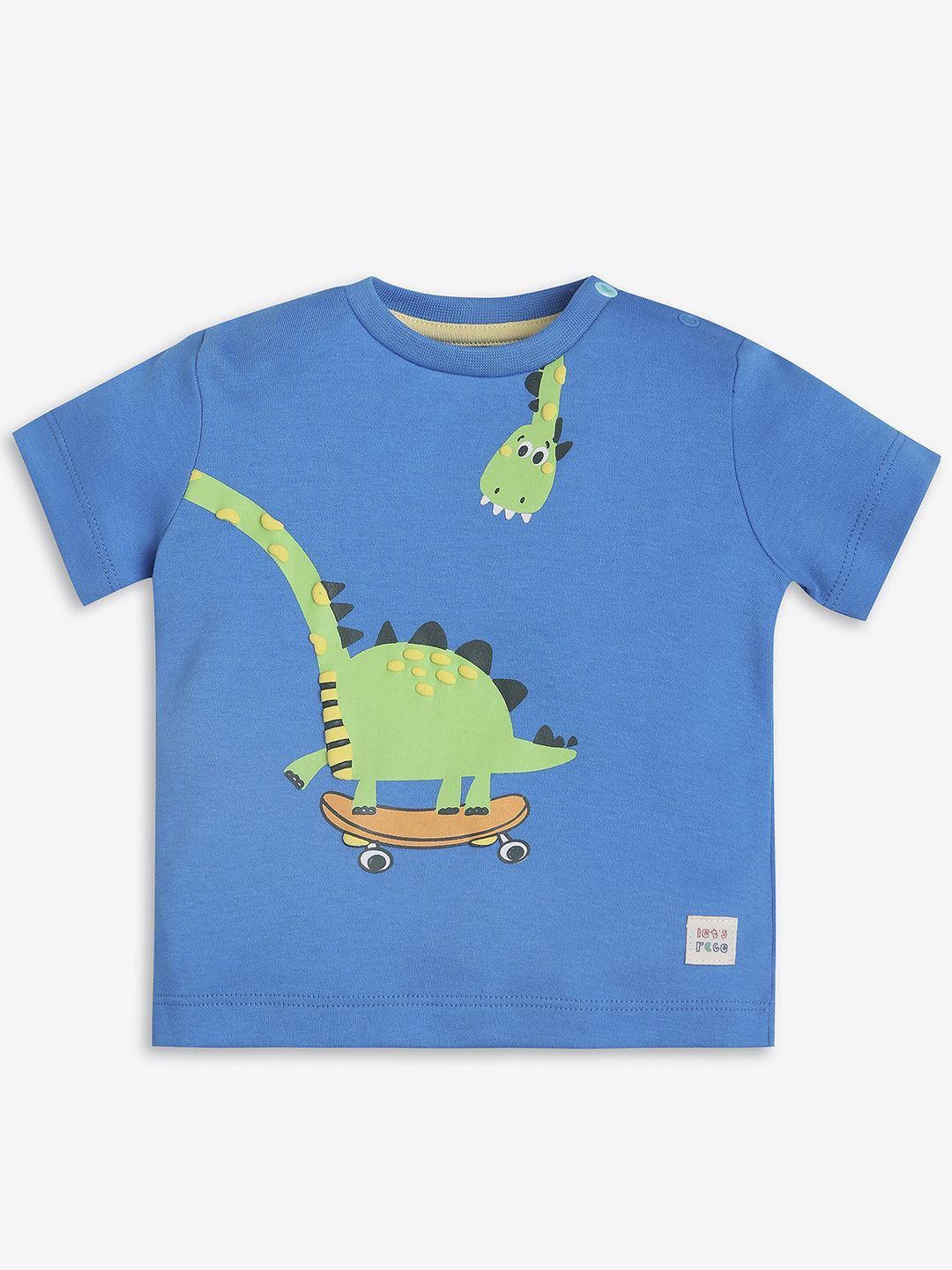 Ed-a-Mamma Baby Boys Graphic Printed Round Neck T-shirt, Blue