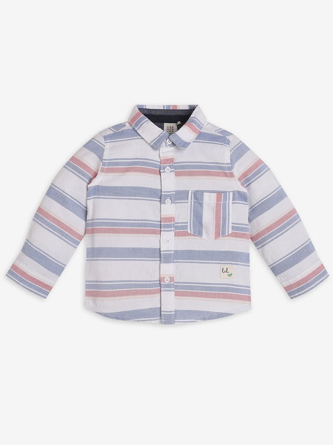 

Ed-a-Mamma Baby Boys Premium Horizontal Stripes Opaque Striped Casual Shirt, Multi