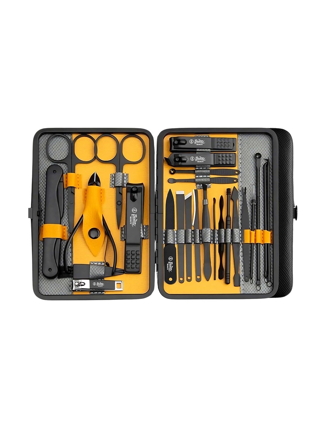 

Beaute Secrets 25-Pc Nail Clipper Stainless Steel Pedicure Kit, Black