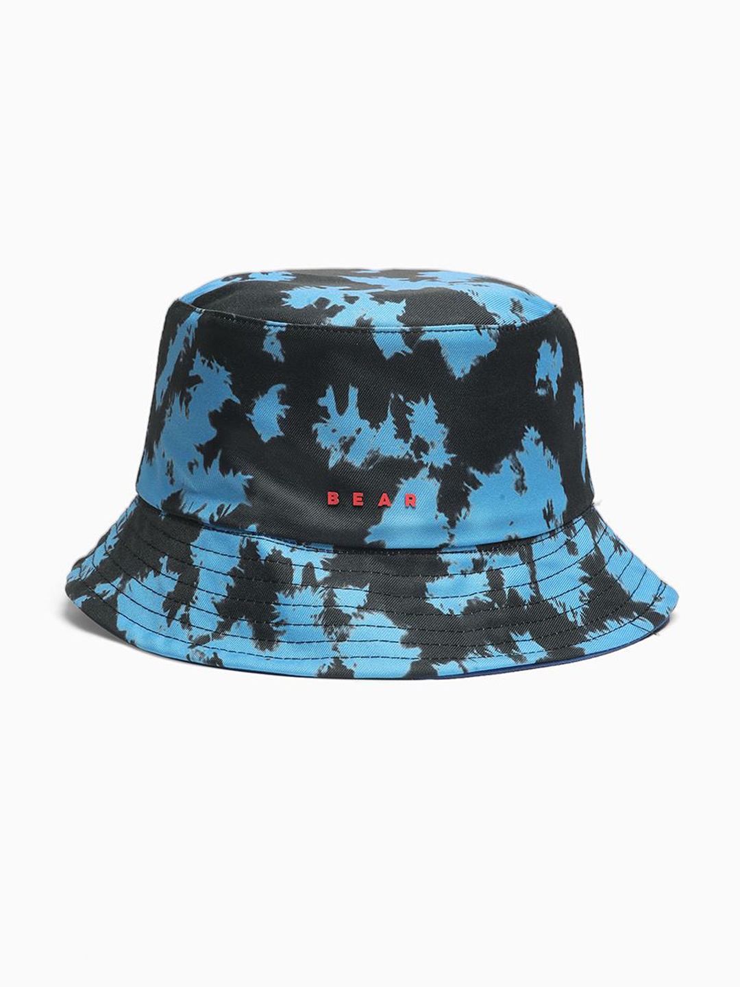 

THE BEAR HOUSE Men Blue Self Design Bucket Hat