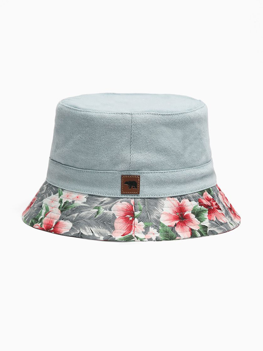 

THE BEAR HOUSE Men Blue Self Design Bucket Hat