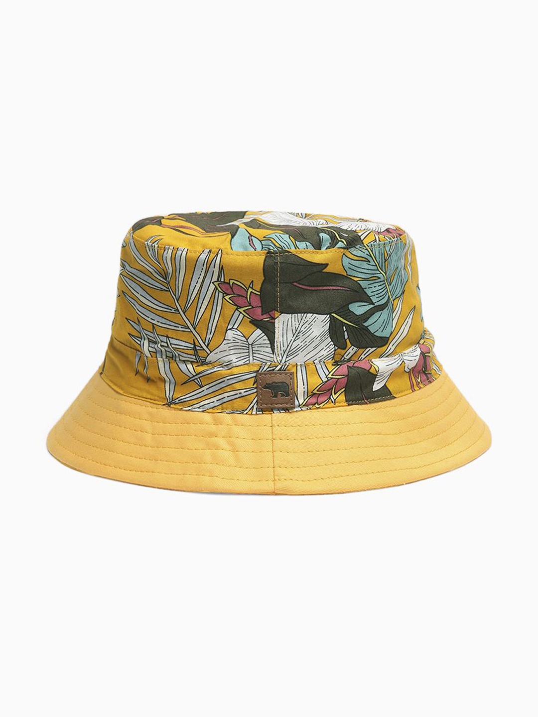 

THE BEAR HOUSE Men Yellow Self Design Bucket Hat