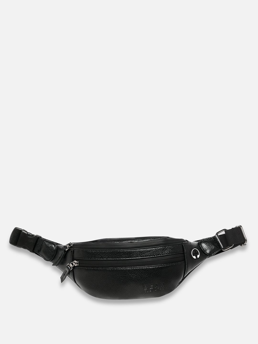 

THE BEAR HOUSE Women Textured PU Structured Sling Bag, Black