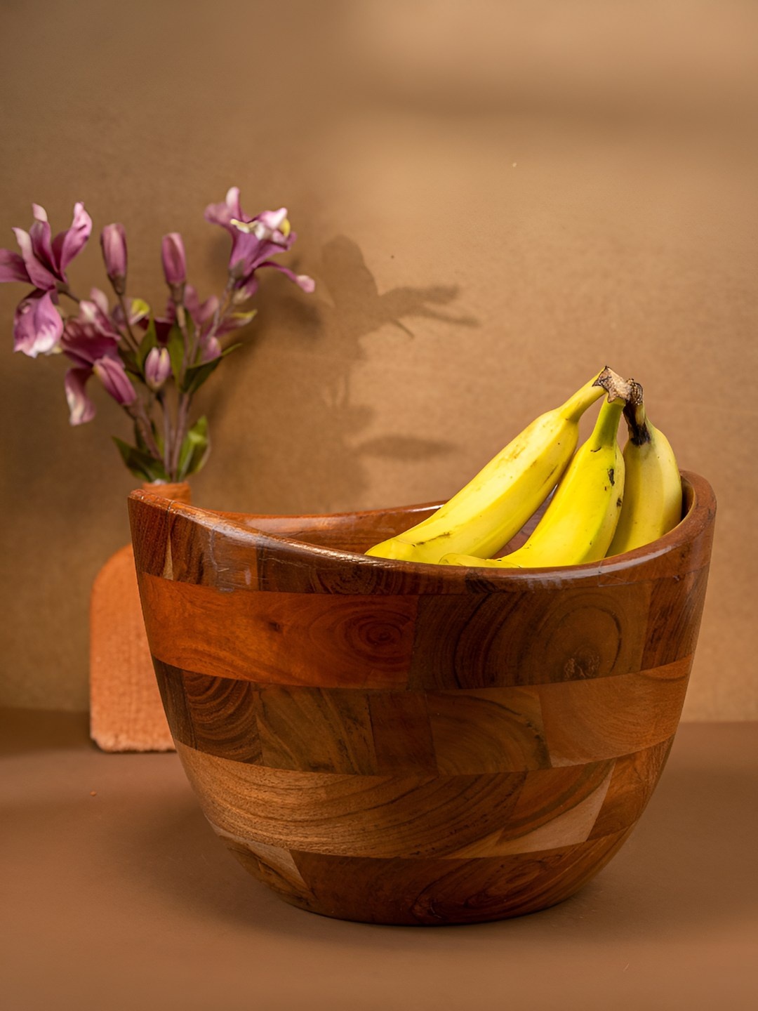

The Pitara Project Brown Wooden Dinner Serving Bowls