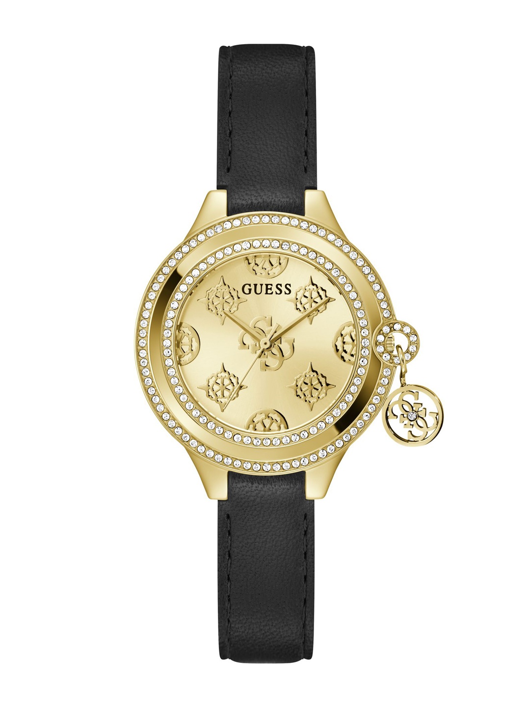 

GUESS Women Leather Straps Analogue Watch GW0684L3, Gold