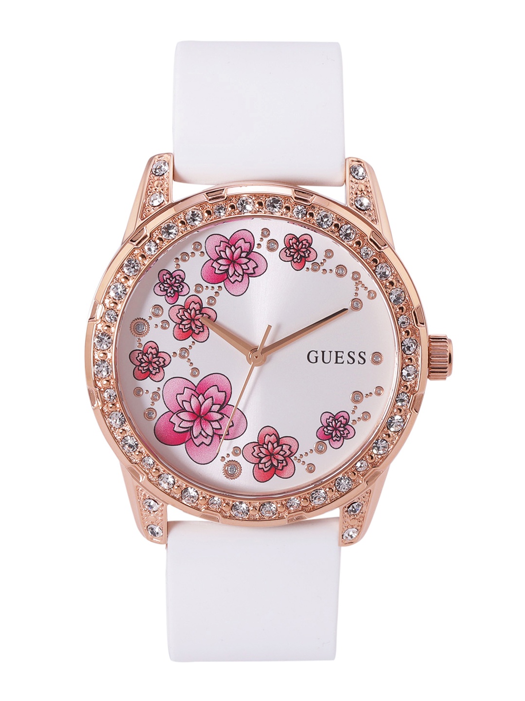 

GUESS Women Printed Dial Analogue Watch U1399L2M, White