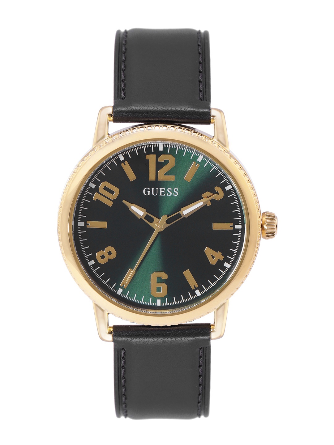 

GUESS Men Leather Straps Analogue Watch - U1410G2M, Green