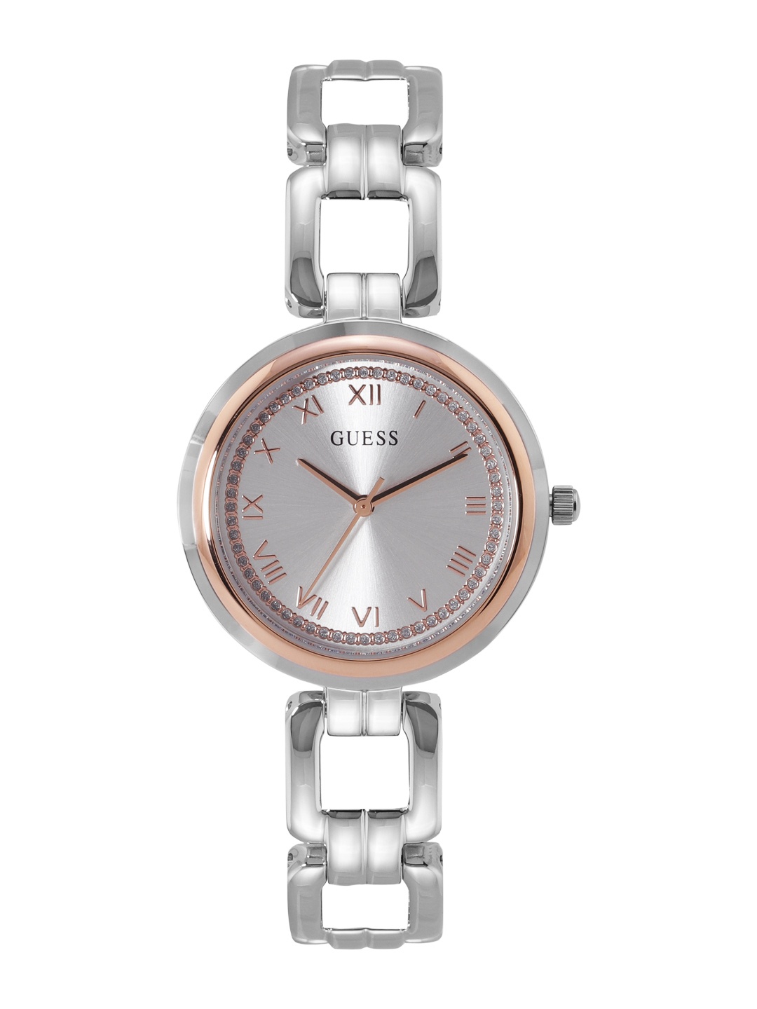 

GUESS Women Bracelet Style Straps Analogue Watch U1387L4M, Silver