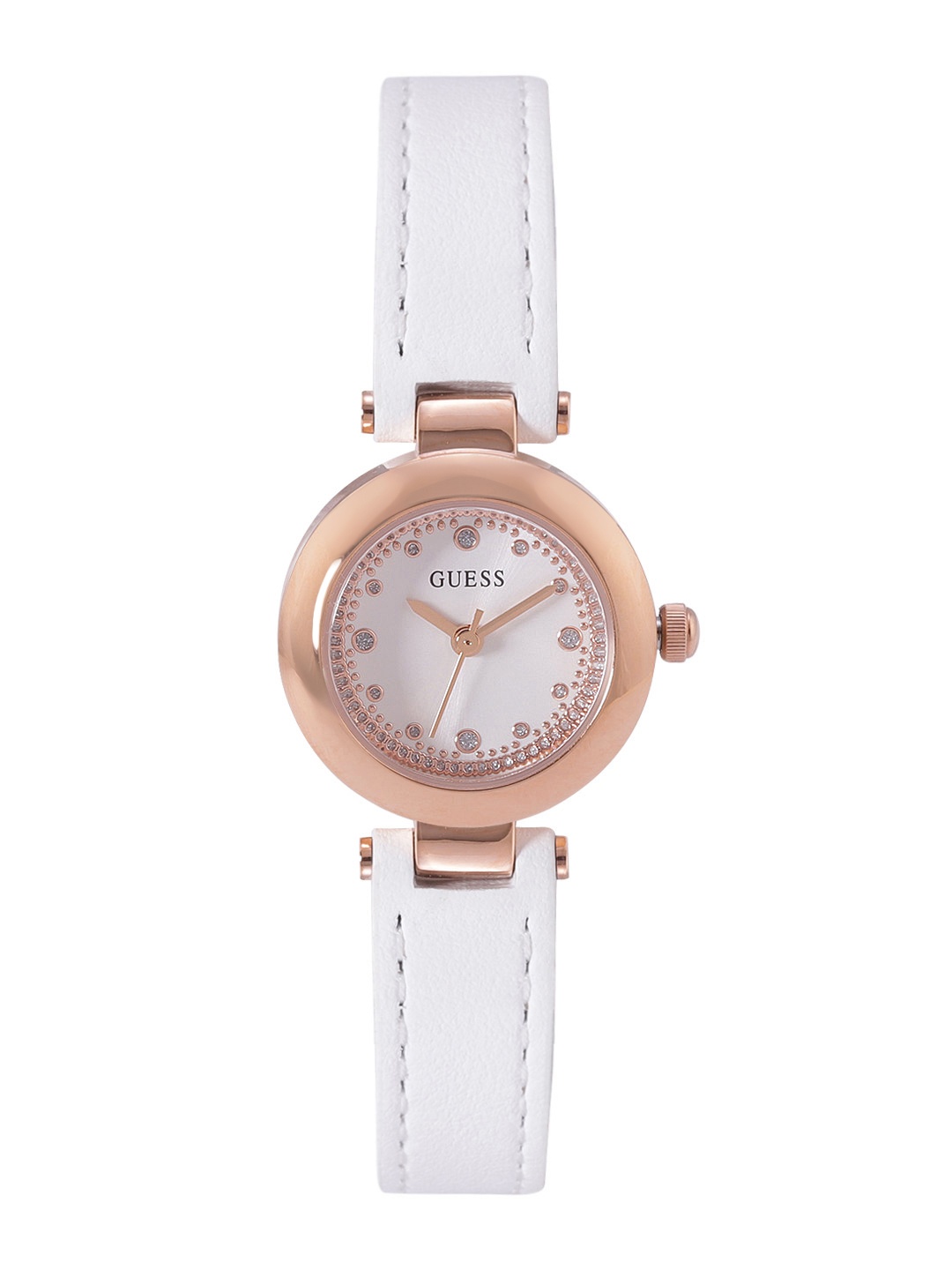 

GUESS Women Leather Straps Analogue Watch U1404L2M, White