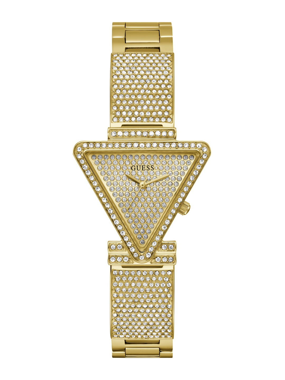 

GUESS Women Trend Fame Embellished Dial Bracelet Style Analog Watch - GW0644L2, Gold