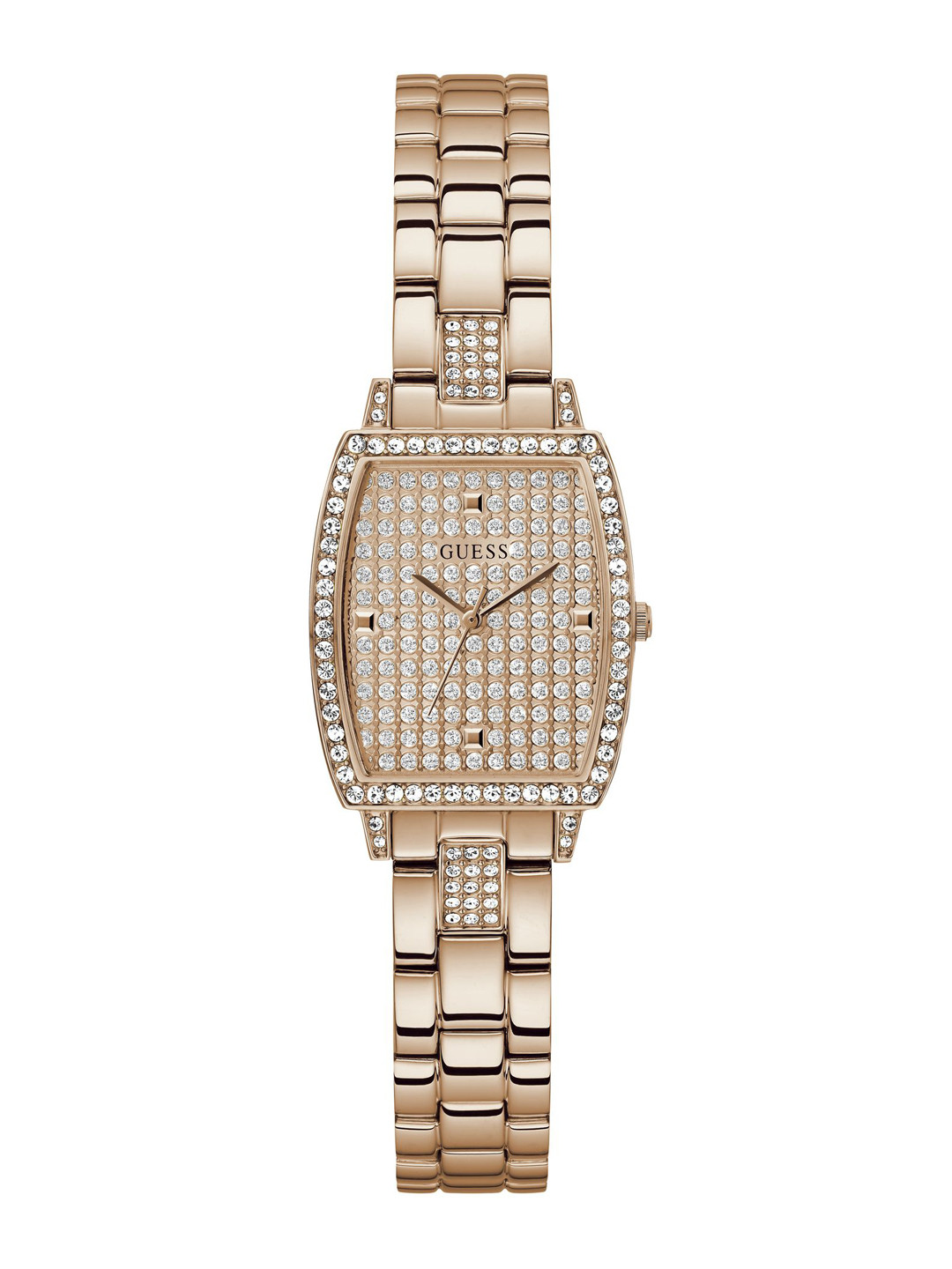 

GUESS Women Embellished Dial Bracelet Style Straps Analogue Watch GW0611L3, Rose gold