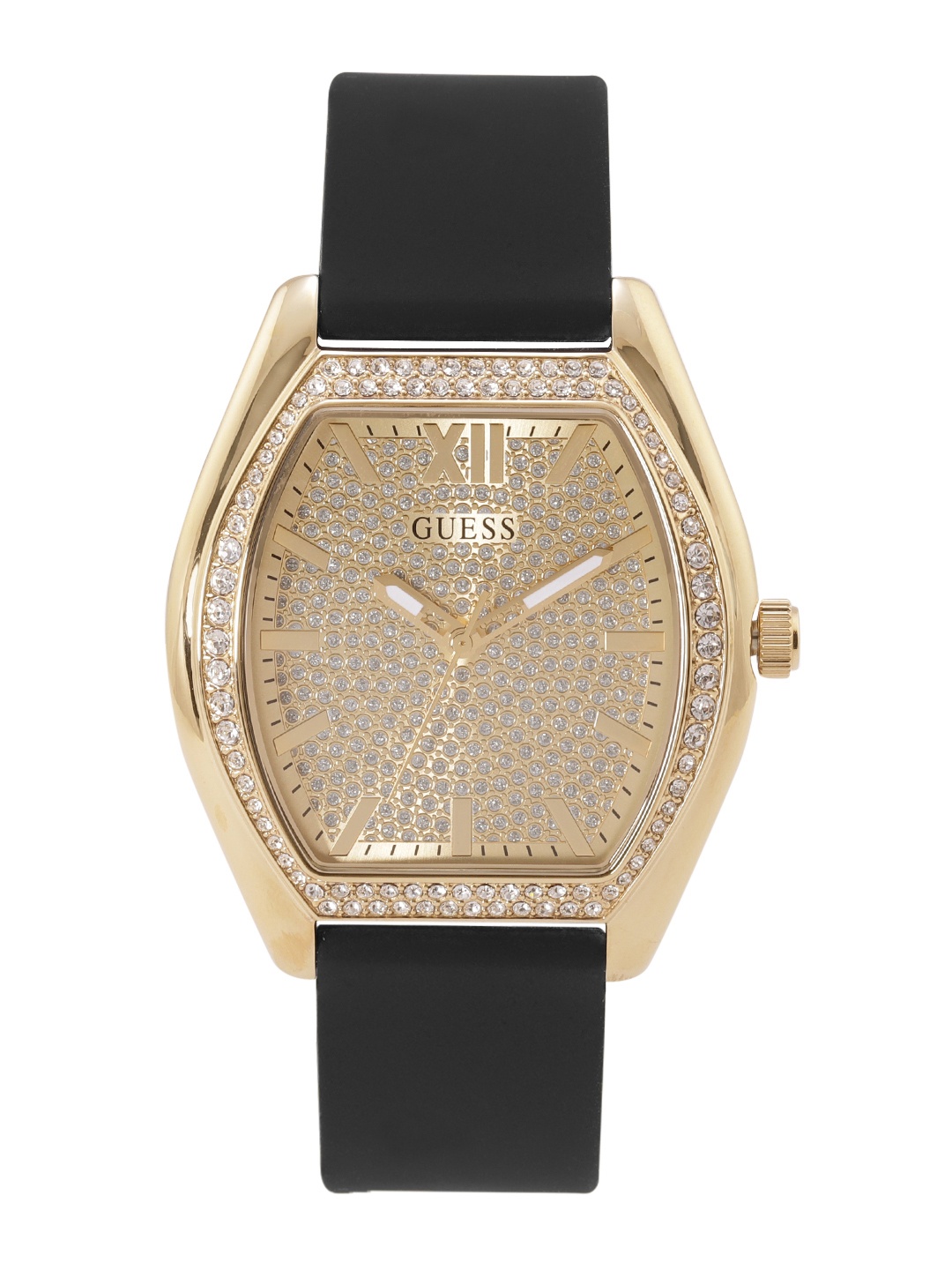 

GUESS Women Embellished Dial & Straps Analogue Watch U1407L1M, Gold