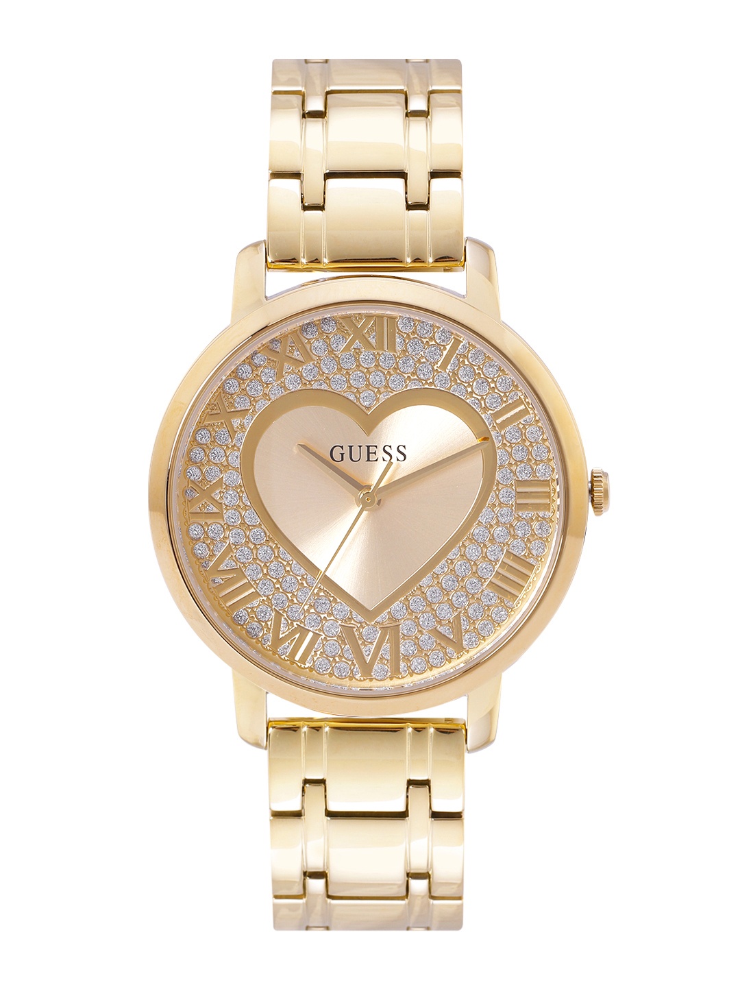 

GUESS Women Trend Lover Bracelet Style Straps Analog Watch - U1400L2M, Gold