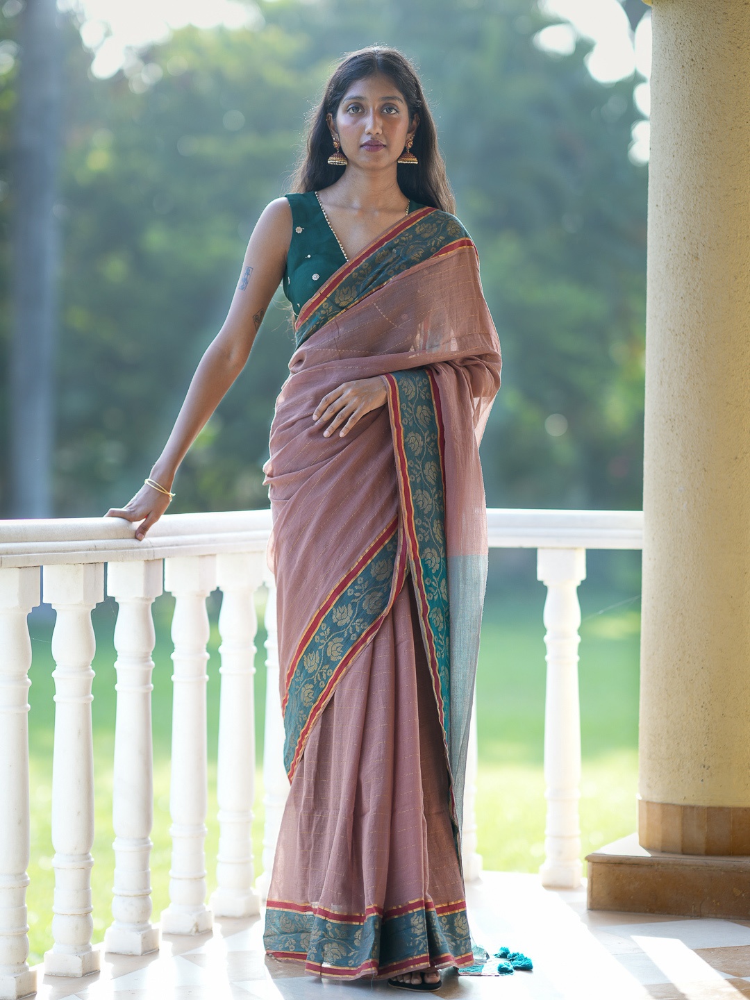

Suta Pure Cotton Saree, Brown