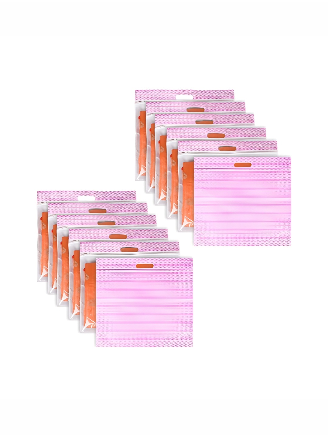 

Kuber Industries Pink 12 Pieces Regular Drawer Organisers