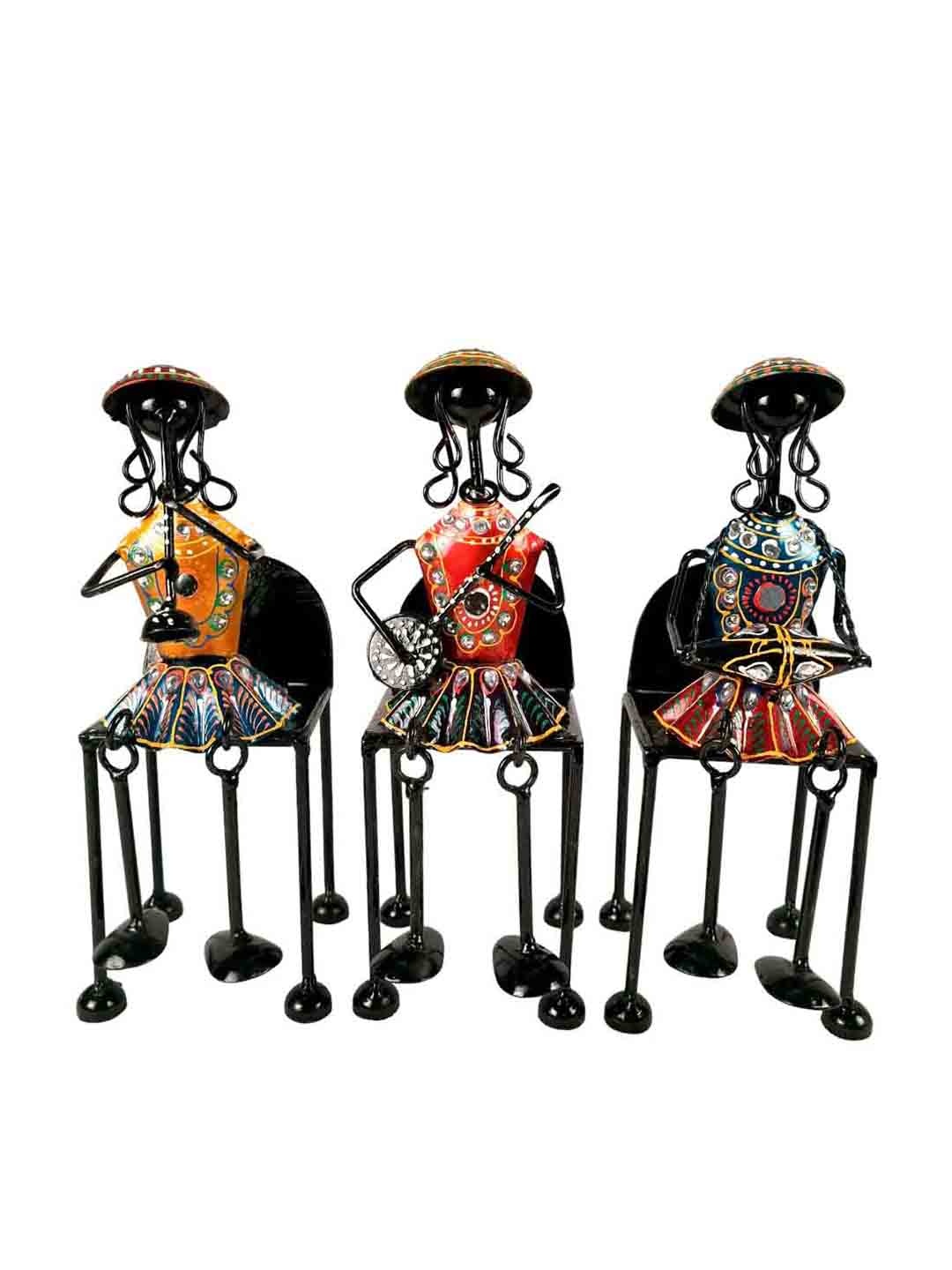 

apka mart Black & Red 3 Pieces Figurine Showpieces