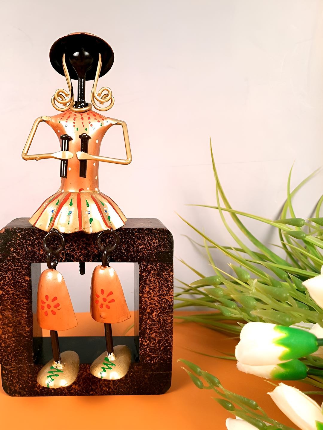 

apka mart Copper Toned & Brown Metal Figurine Showpiece