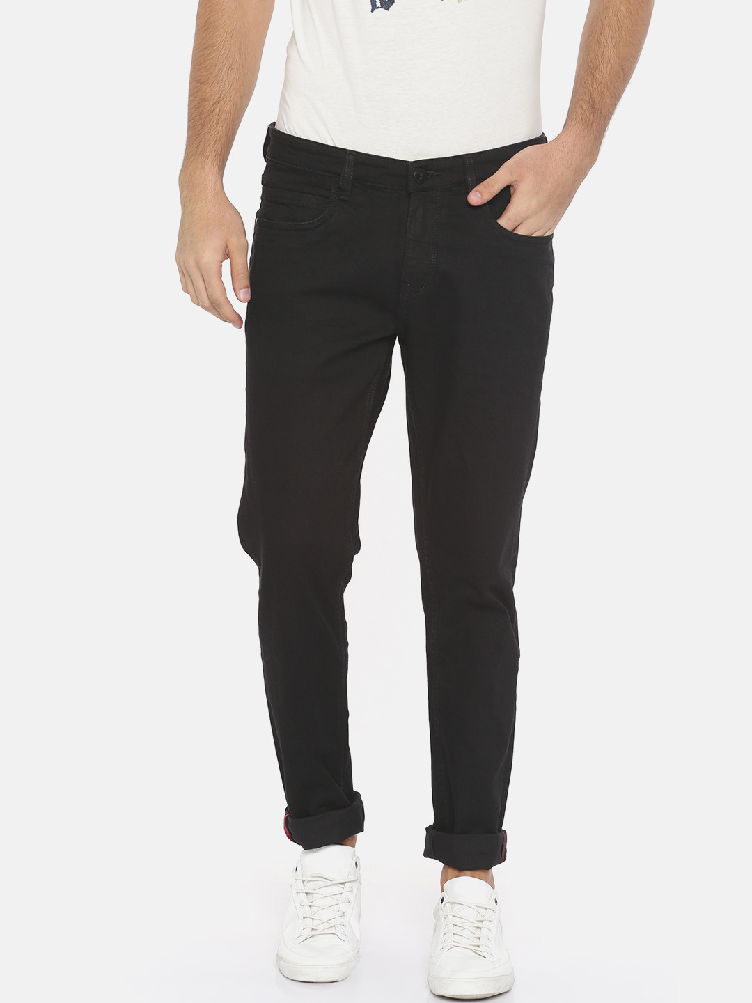 

Arrow Blue Jean Co. Men Black Relaxed Fit Mid-Rise Clean Look Stretchable Jeans