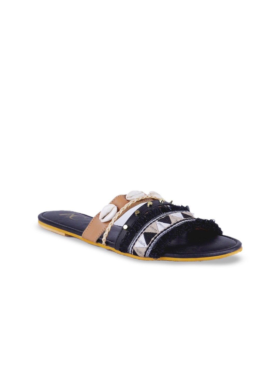 

Aarushi Chawla Women Open Toe Flats with Bows, Black
