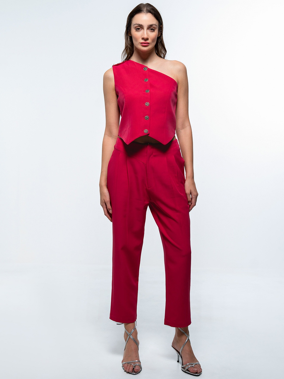 

SOTBELLA Women Mid-Rise Trousers, Pink