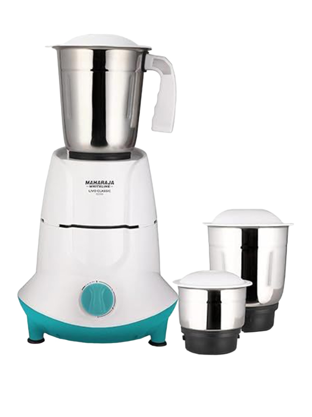 

MAHARAJA WHITELINE Livo Classic 4Pcs White 500W Juicer Mixer Grinder