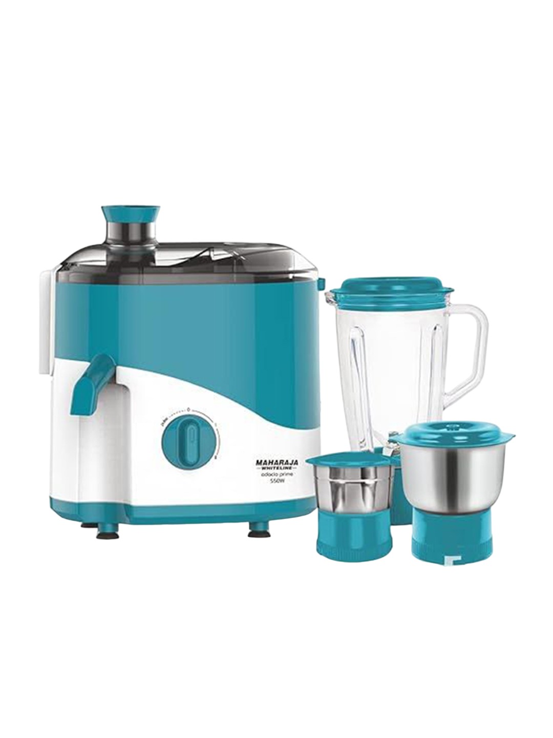 

MAHARAJA WHITELINE Blue & White 550W Juicer Mixer Grinder With 3 Jars