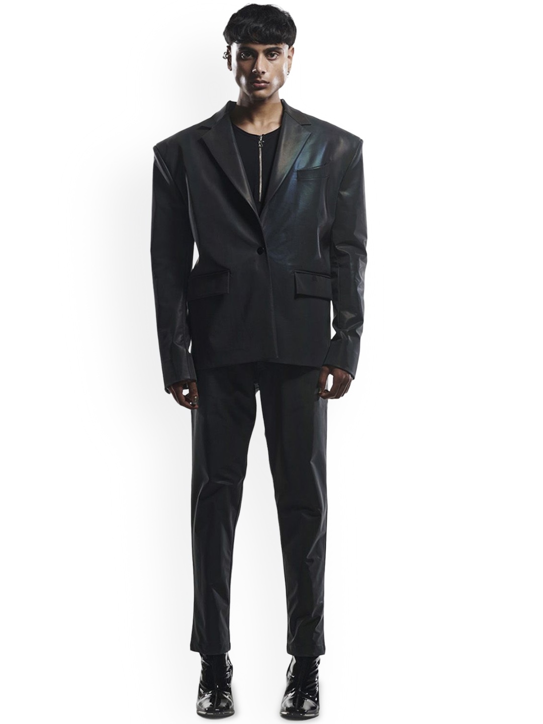 

BLONI Men Longline Bomber Jacket, Multi