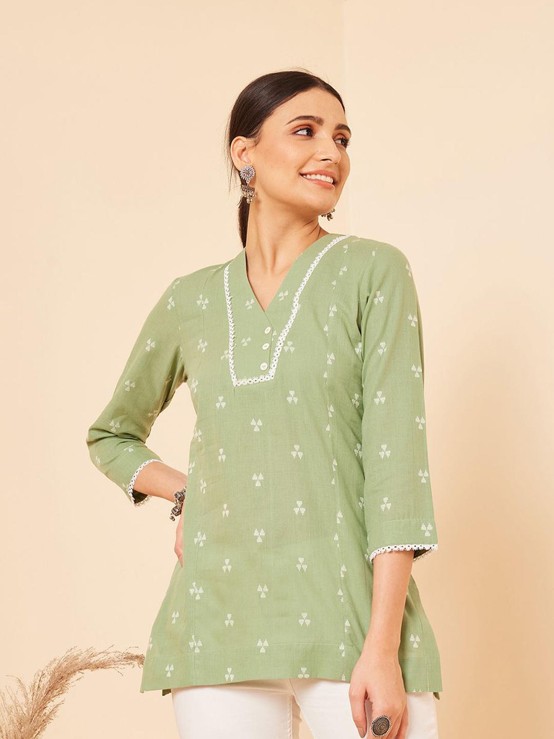 

STADO Print Top, Green