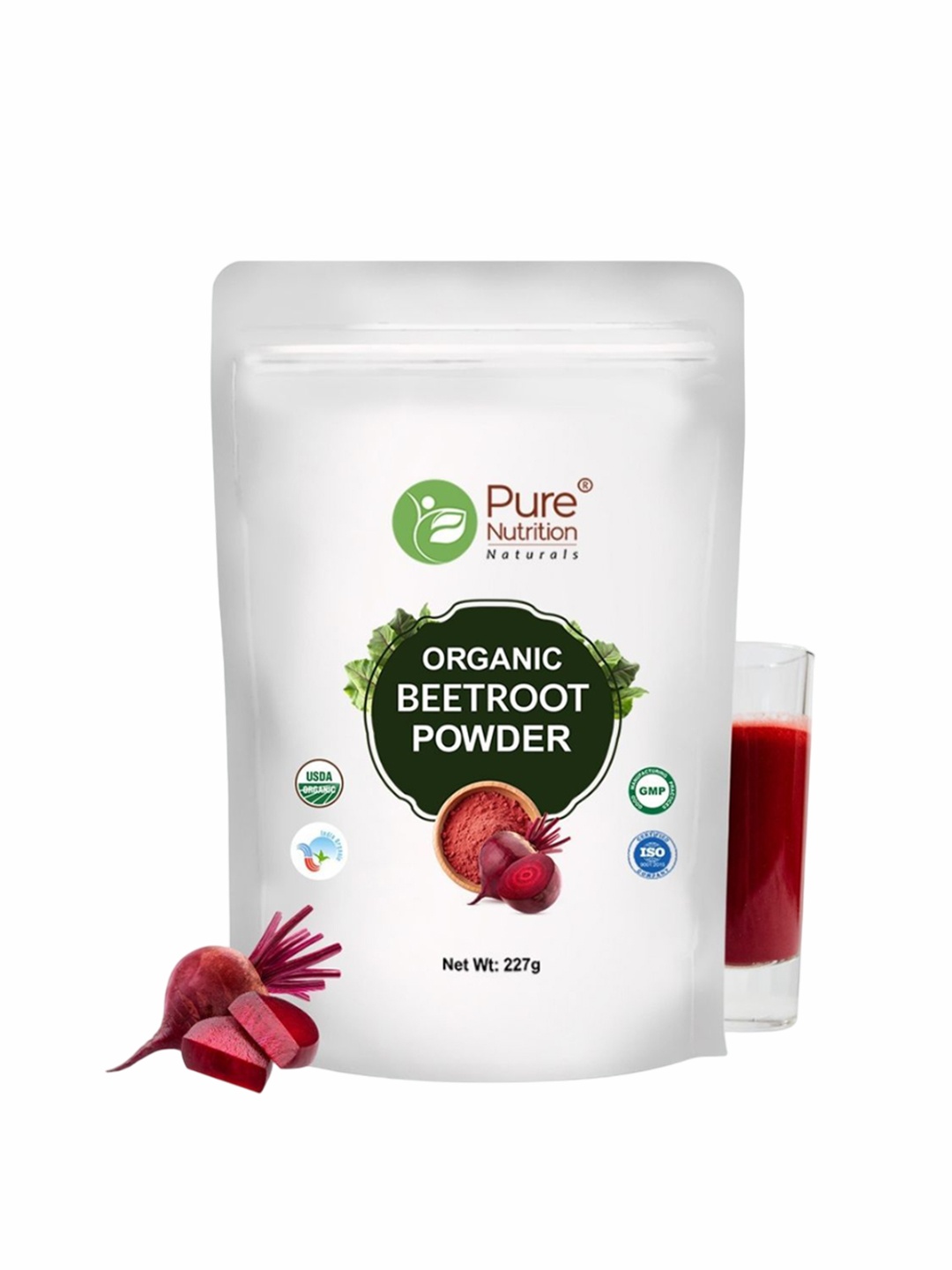 

Pure Nutrition Beetroot Powder For Overall Wellness - 227g, Green