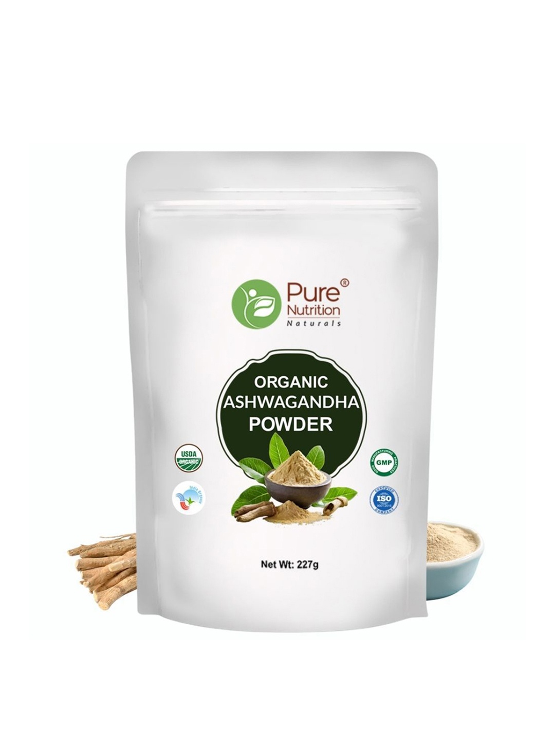 

Pure Nutrition Ashwagandha Powder For Vitality & Strength - 227g, Green