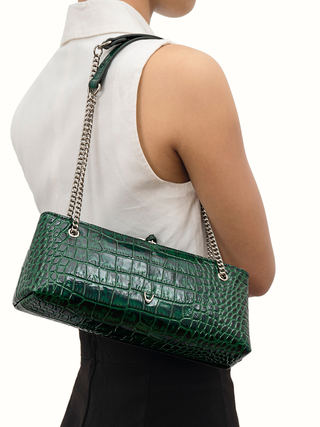 

Hidesign Schiphol-02 Textured Leather Sling Bag, Green