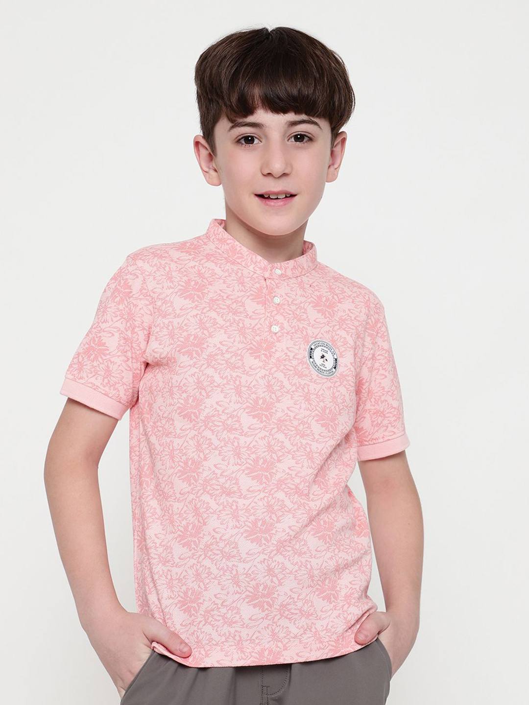 

Octave Boys Floral Printed T-shirt, Pink