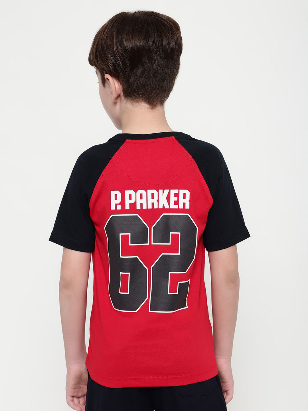 

Octave Boys Varsity Printed T-shirt, Red