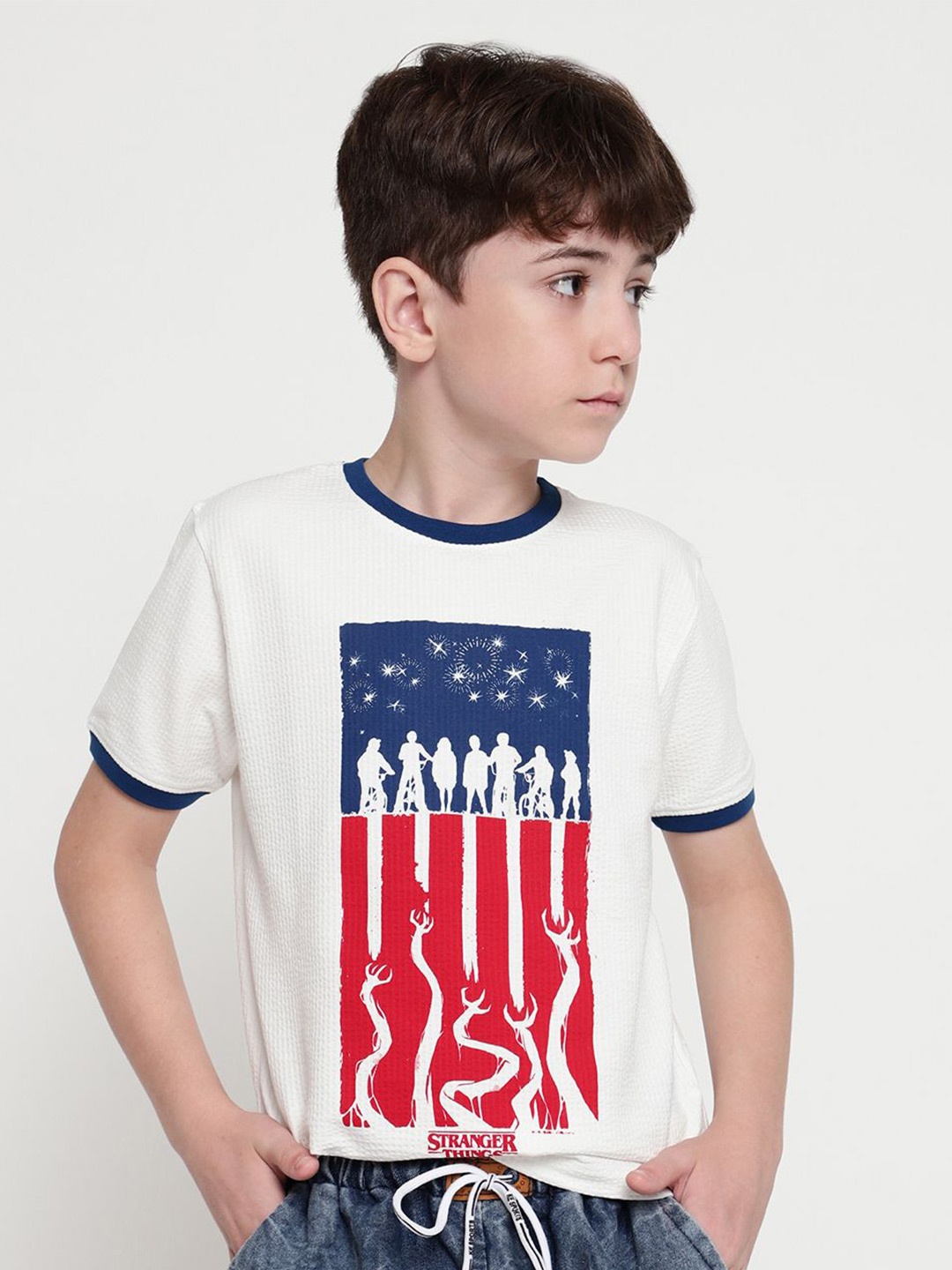 

Octave Boys Graphic Printed T-shirt, White