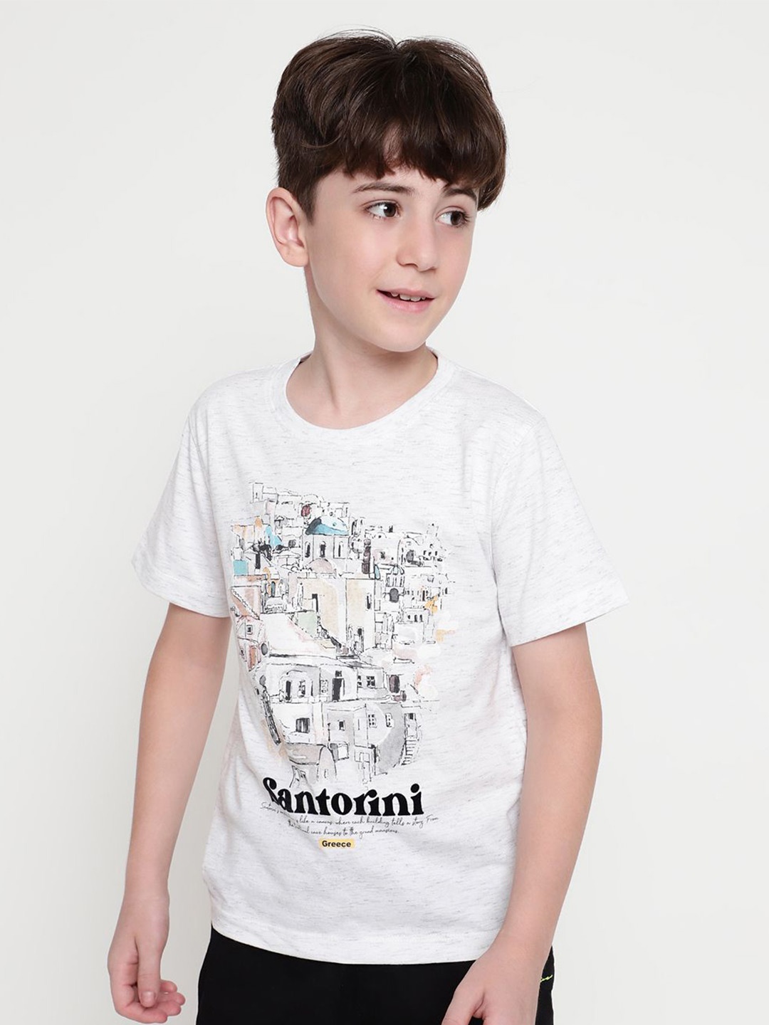 

Octave Boys Graphic Printed T-shirt, White