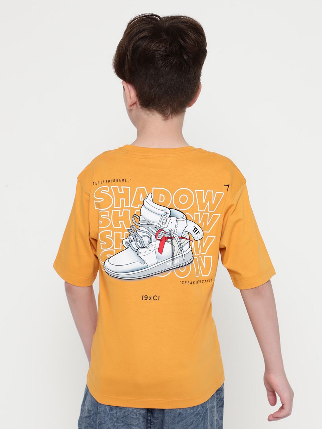 

Octave Boys Graphic Printed T-shirt, Yellow