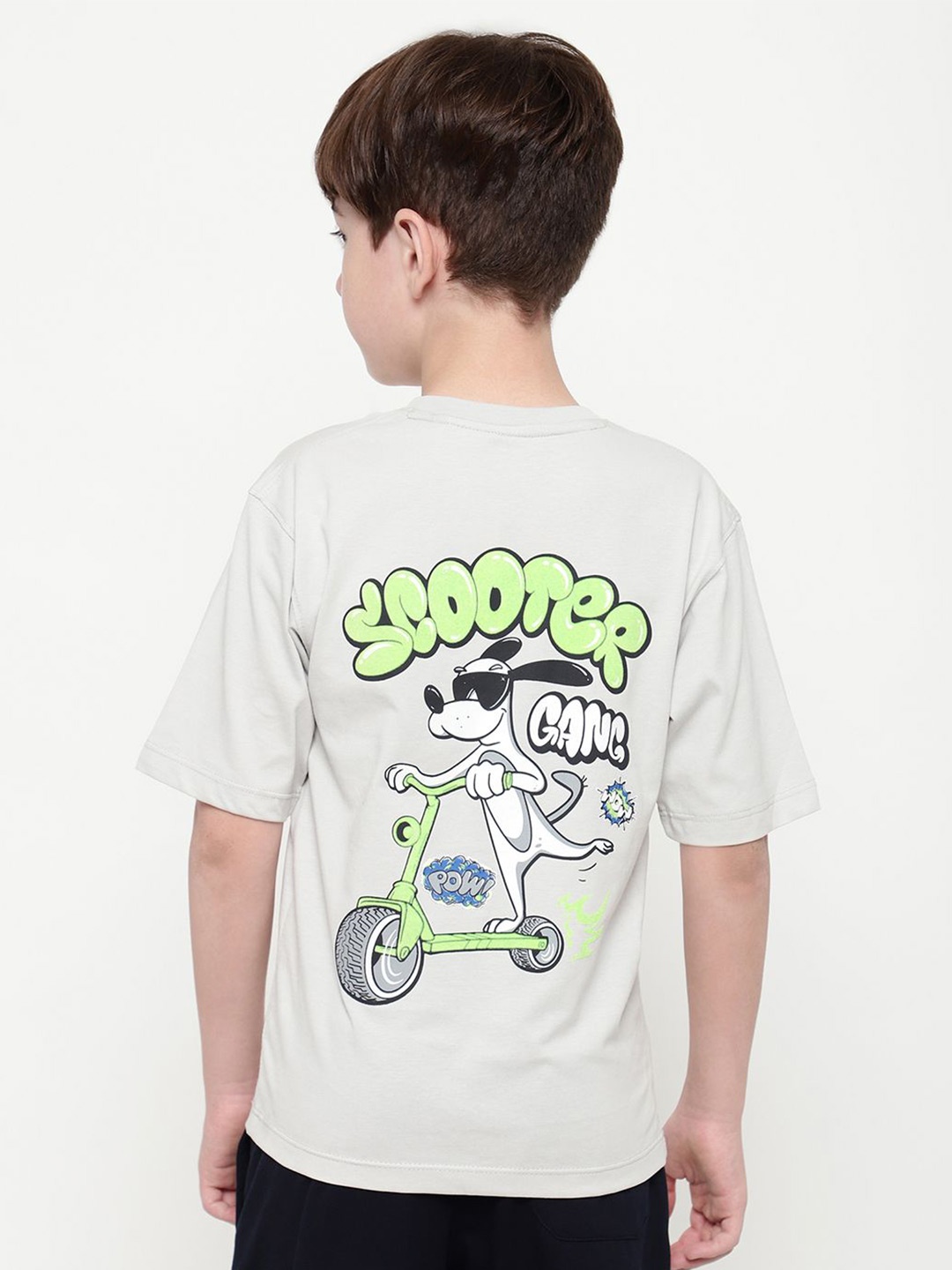 

Octave Boys Typography Printed T-shirt, Beige