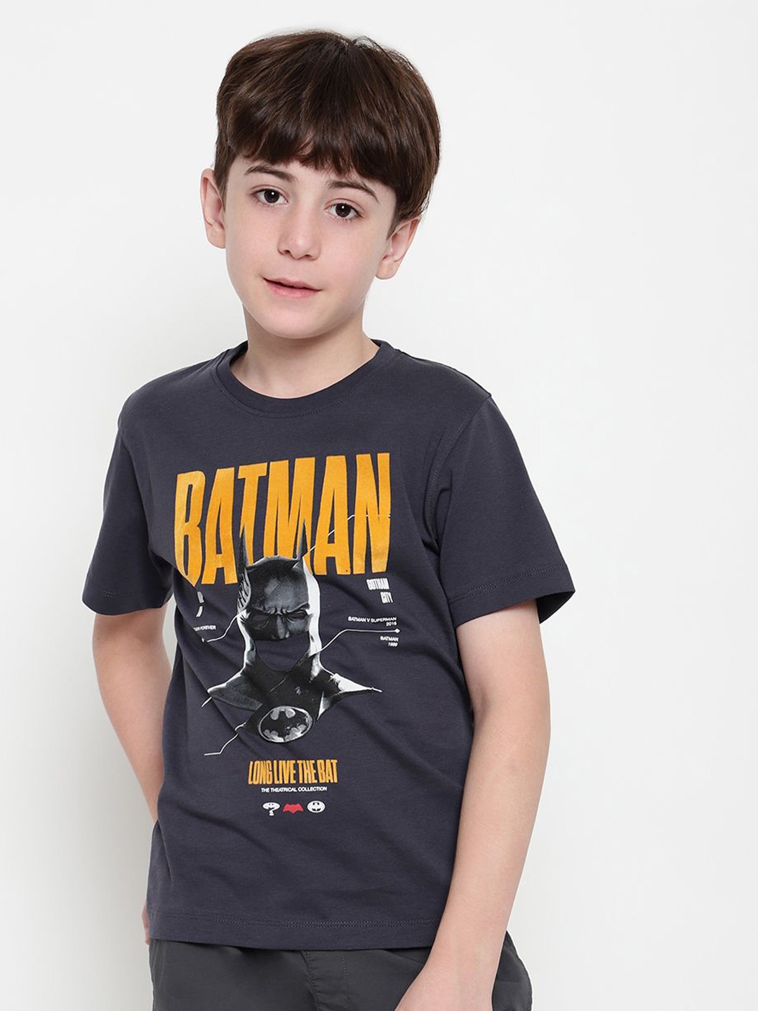 

Octave Boys Batman Printed T-shirt, Charcoal