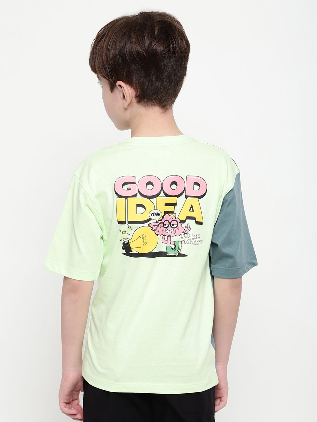 

Octave Boys Typography Printed T-shirt, Green