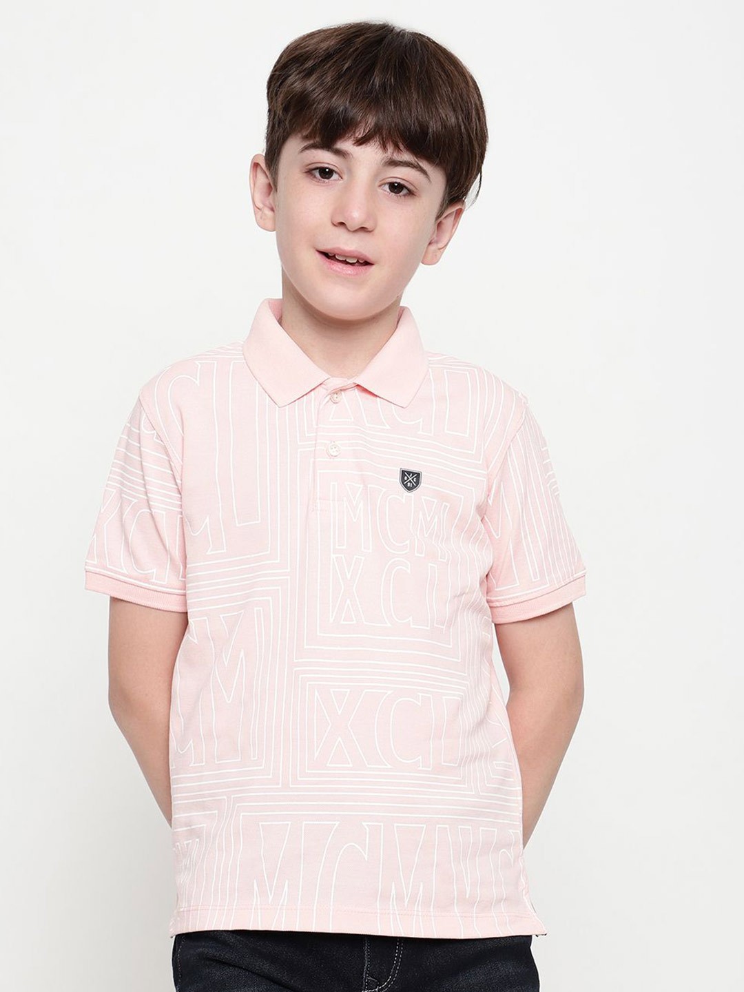 

Octave Boys Typography Printed T-shirt, Green