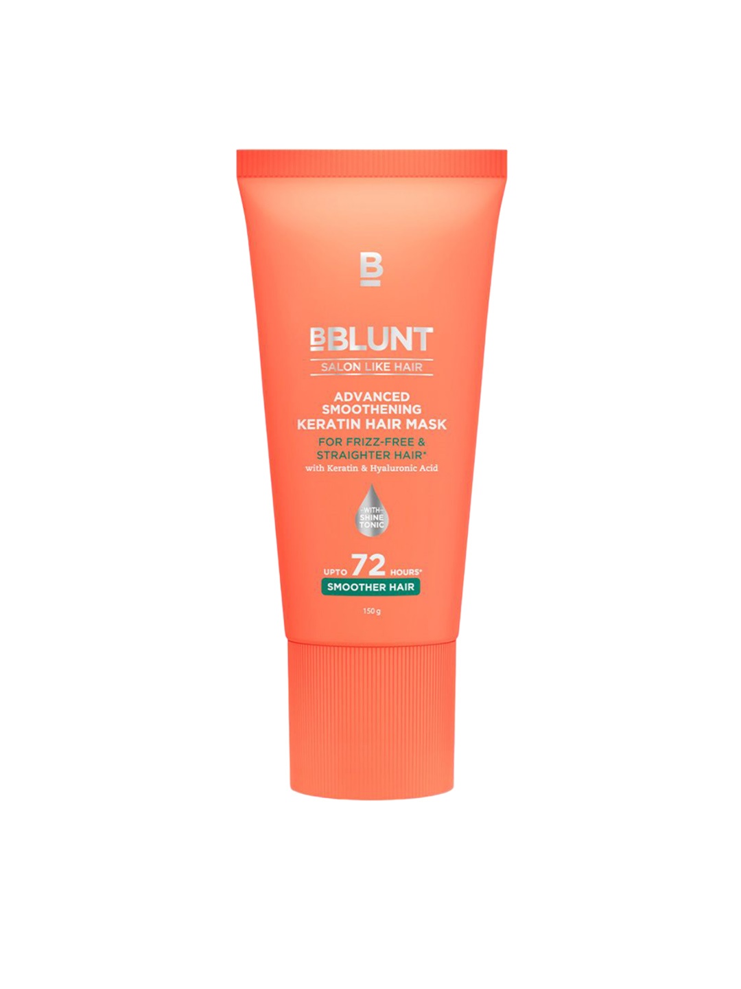 

BBLUNT Advanced Smoothening Hair Mask With Keratin & Hyaluronic Acid - 150g, Orange