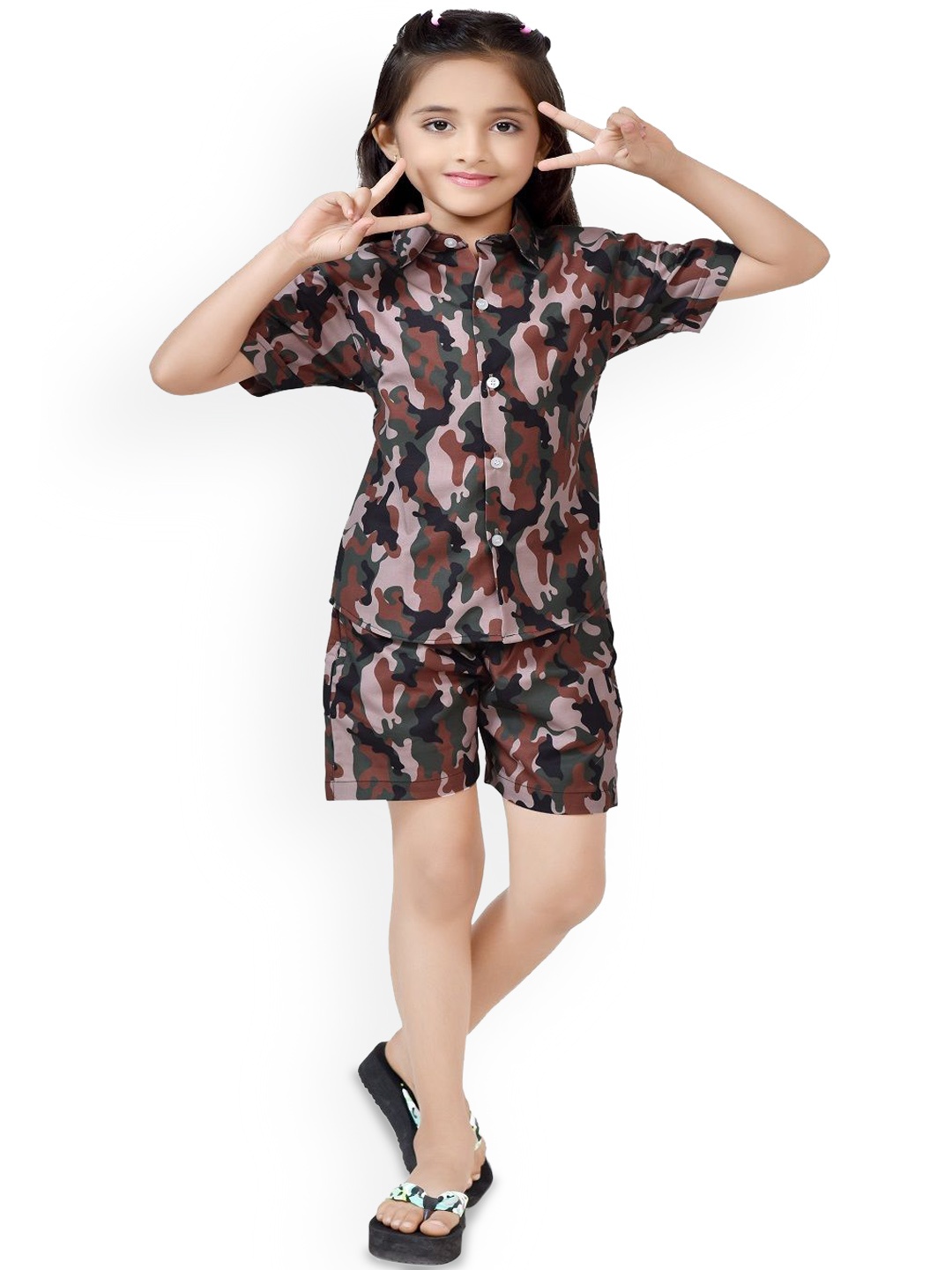 

BAESD Girls Printed Pure Cotton Clothing Set, Black