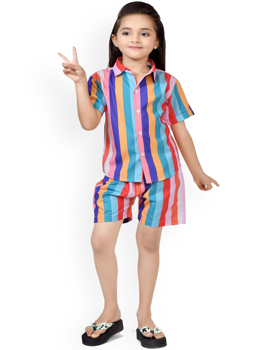 

BAESD Girls Striped Pure Cotton Clothing Set, Pink