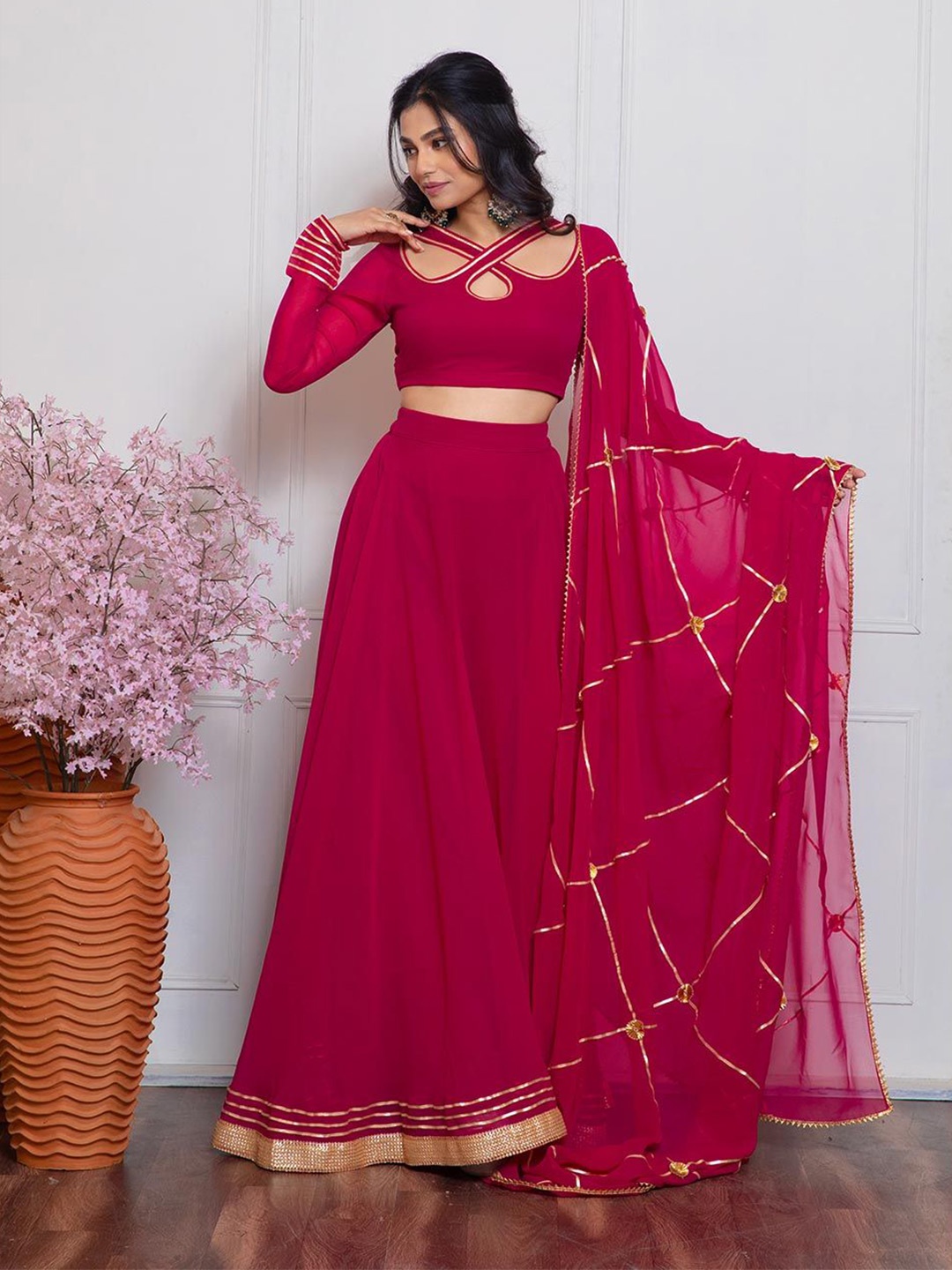 

NUD Ready to Wear Lehenga & Blouse With Dupatta, Pink