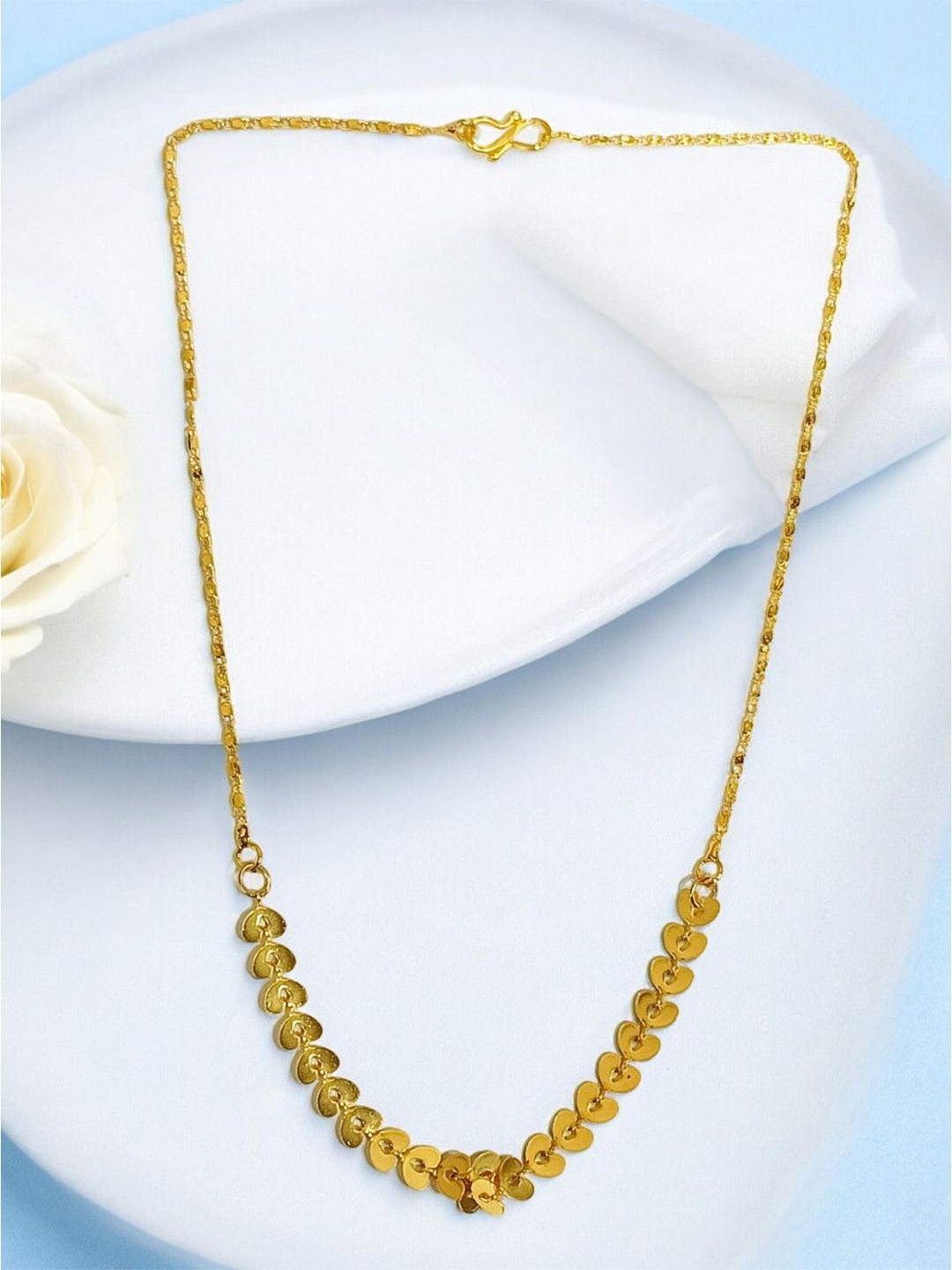 

FEMMIBELLA Gold Plated Minimal Necklace